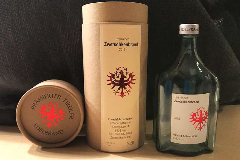 Award for plum brandy for Tyrolean brandies