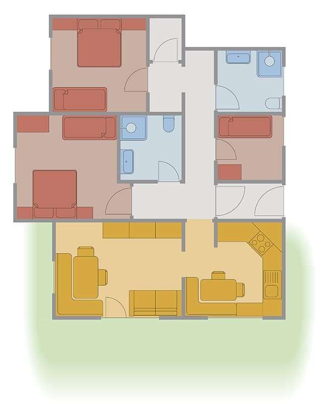 Grundriss für Appartement 3