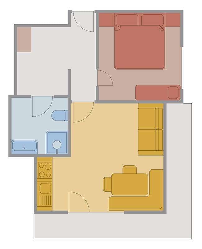 Grundriss Appartement 2